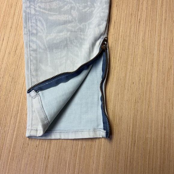 Mother Looker Ankle Zip Ombré Magical Flowers Floral Jeans Women’s 28 Blue Chic - Picture 4 of 15